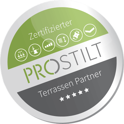 zertifizierterter PROSTILT Terrassen Partner Siegel